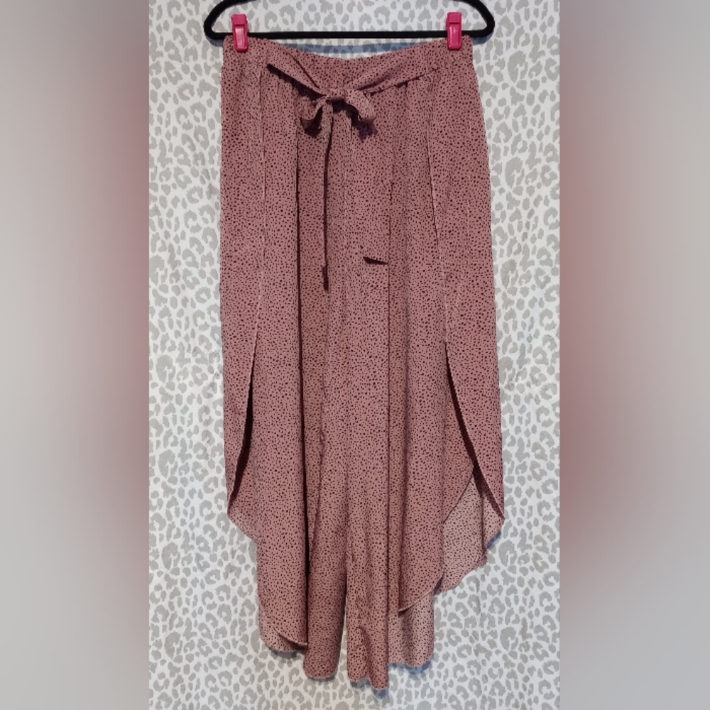 SHEIN VCAY Front Tie Wide Leg Pants